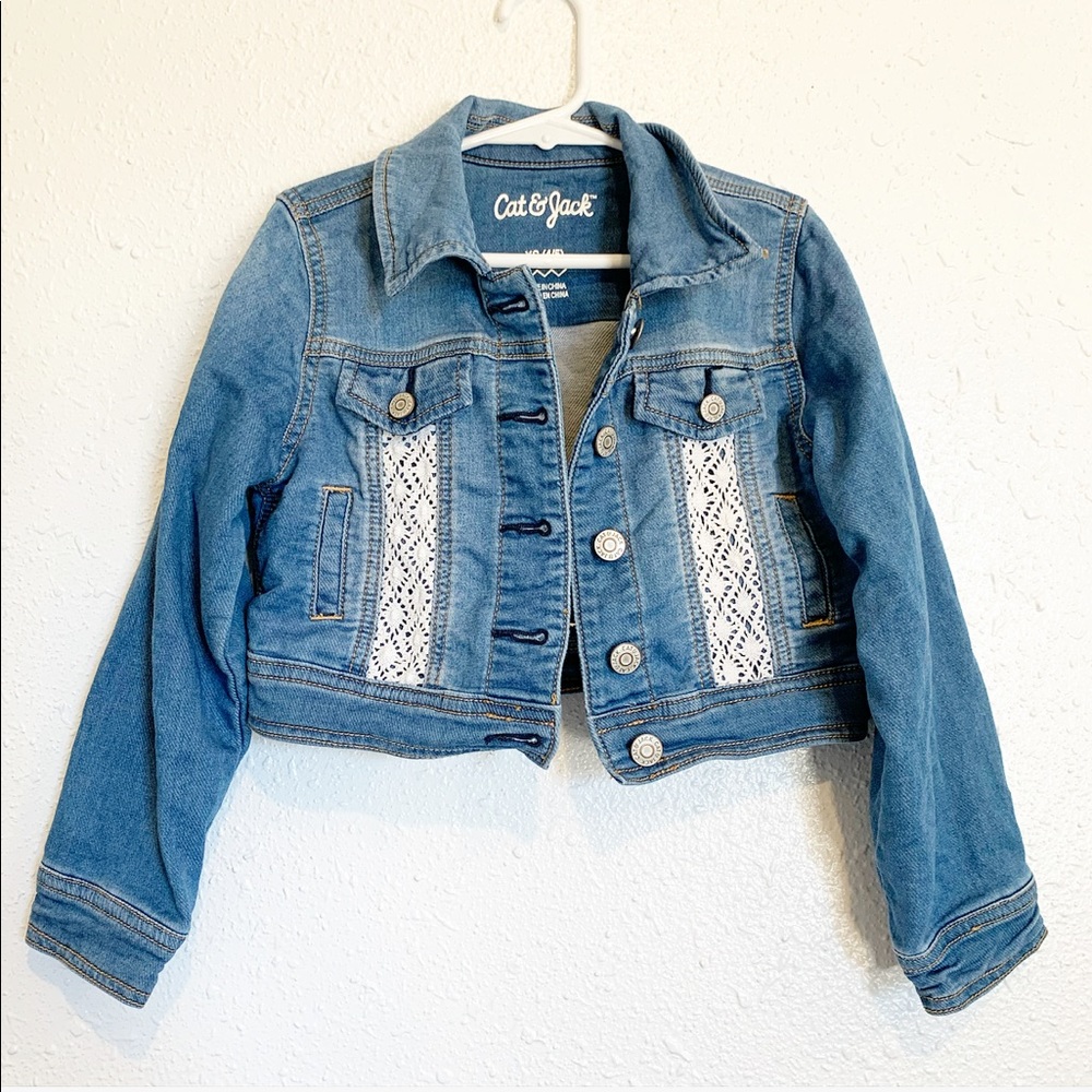 Cat & Jack Girls Denim Jacket 4/5 SX